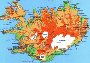 Mapa Islandii